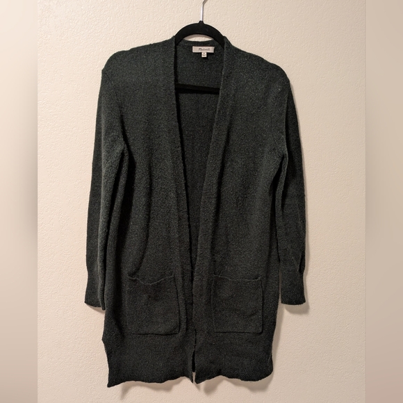Madewell Sweaters - Madewell Women's Green Open-Front Cardigan